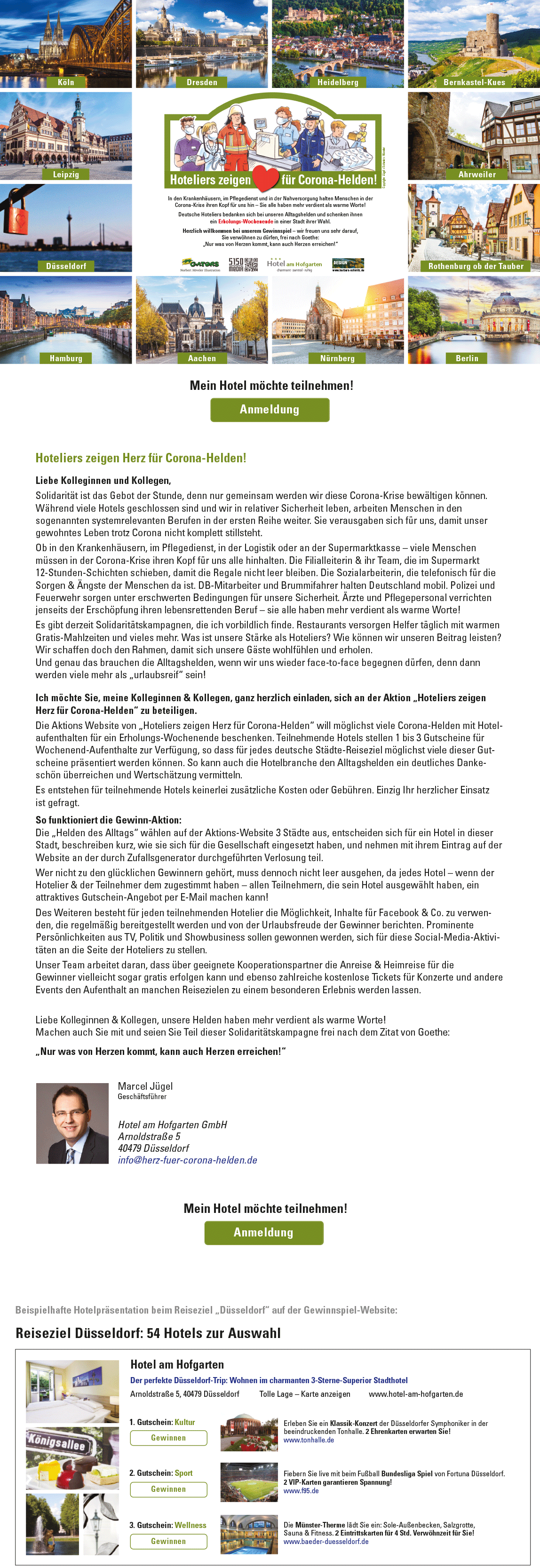 Hoteliers zeigen Herz fr Corona-Helden!